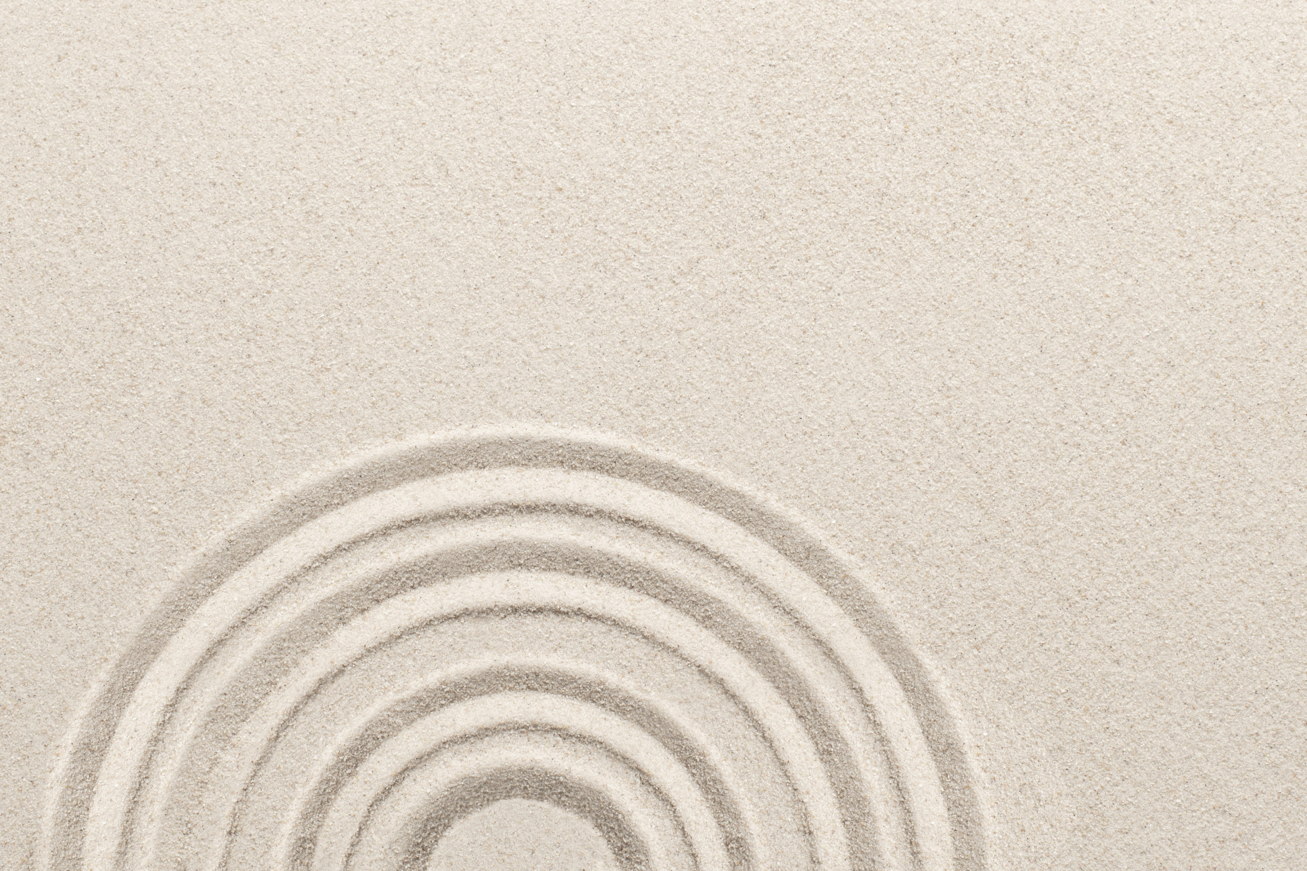 Circle zen sand background in mindfulness concept